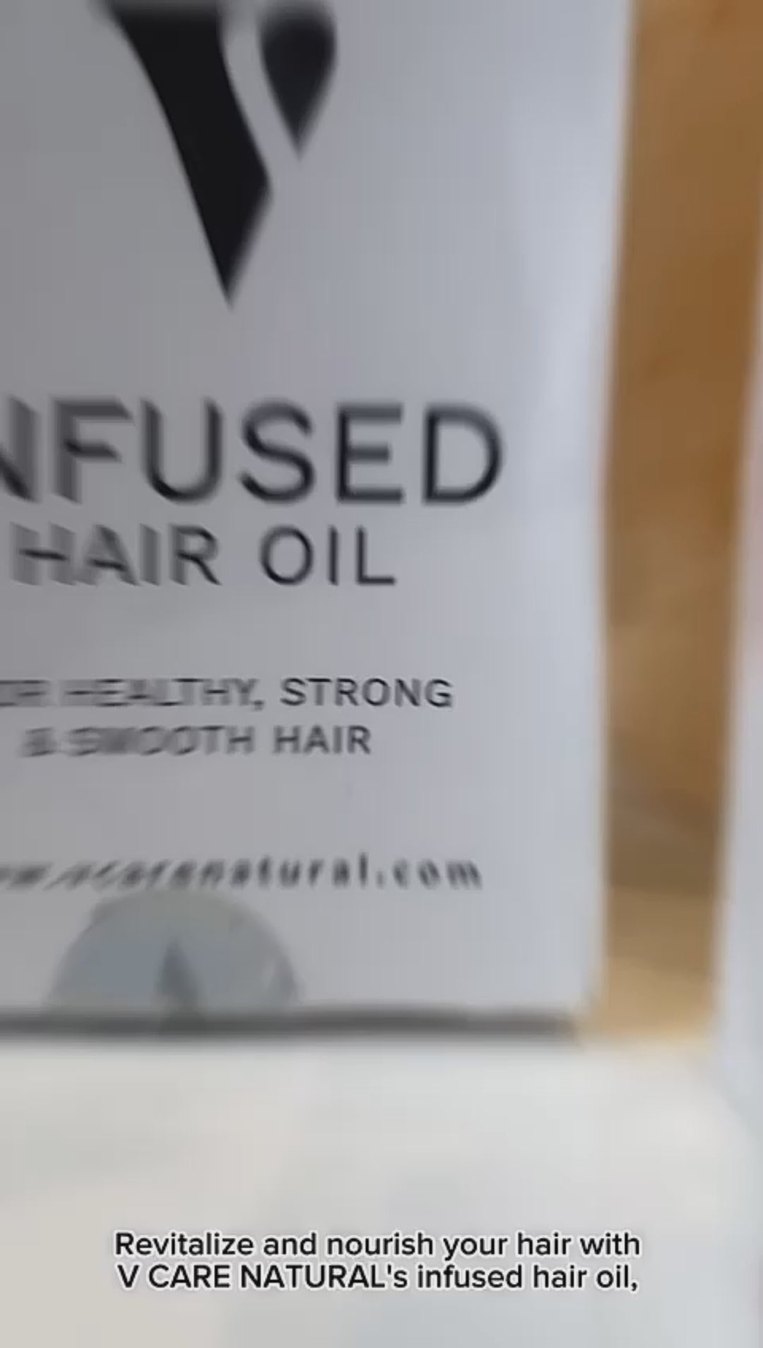 VCARE NATURAL Infused Hair Oil application video