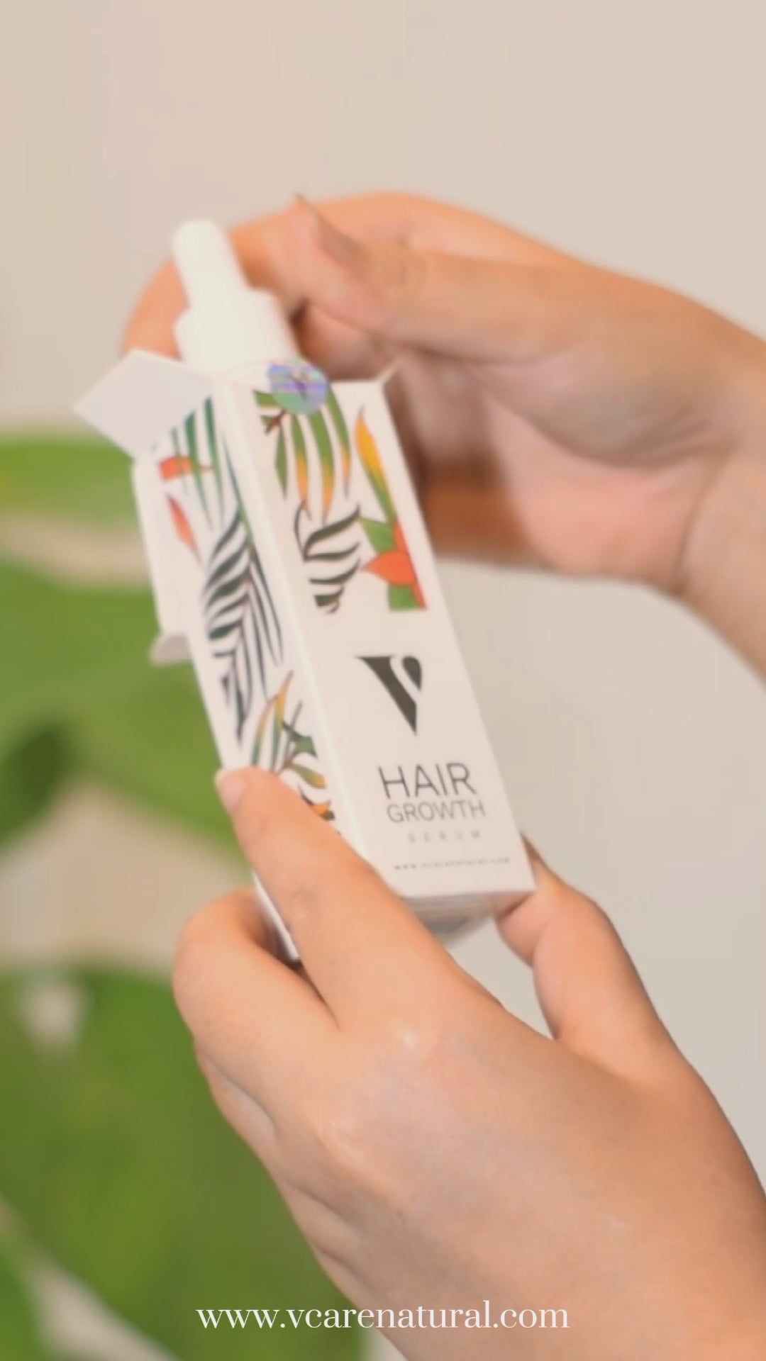 VCARE NATURAL Hair Growth Serum scalp application video