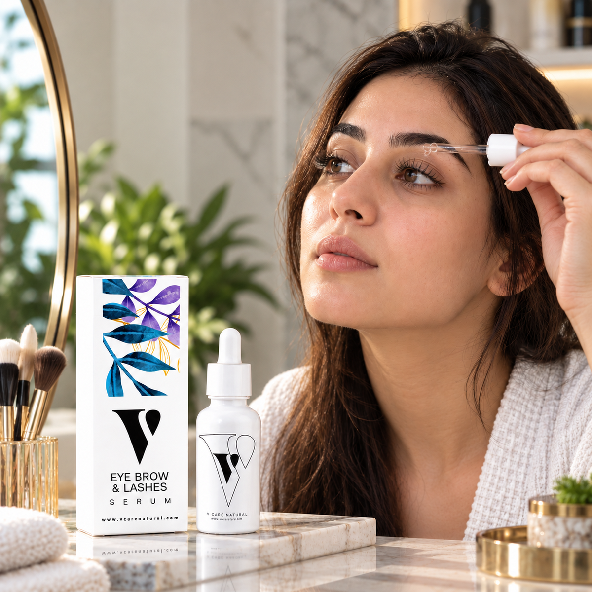 VCARE eyebrow and lash serum beauty routine guide Pakistan