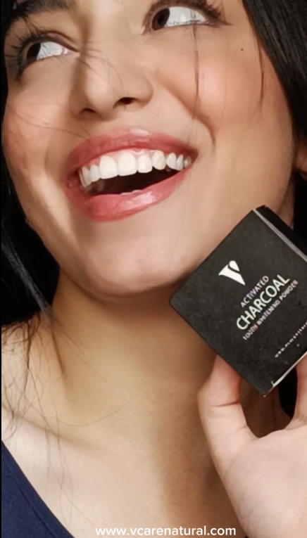 VCARE NATURAL Charcoal Tooth Powder how-to video