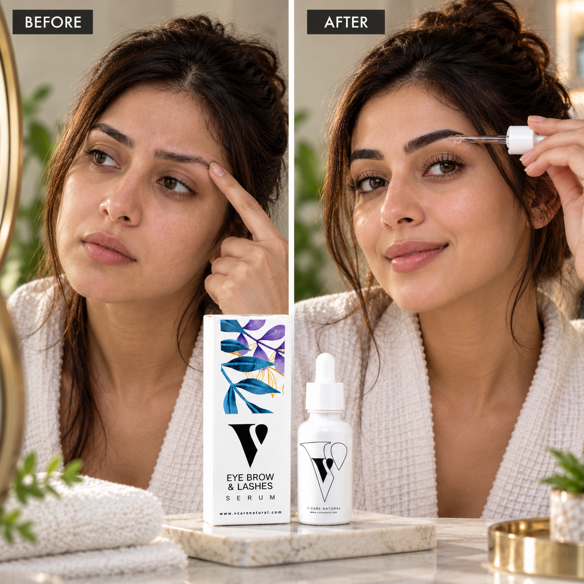 Before and after for Brows & Lashes Serum - 30ml