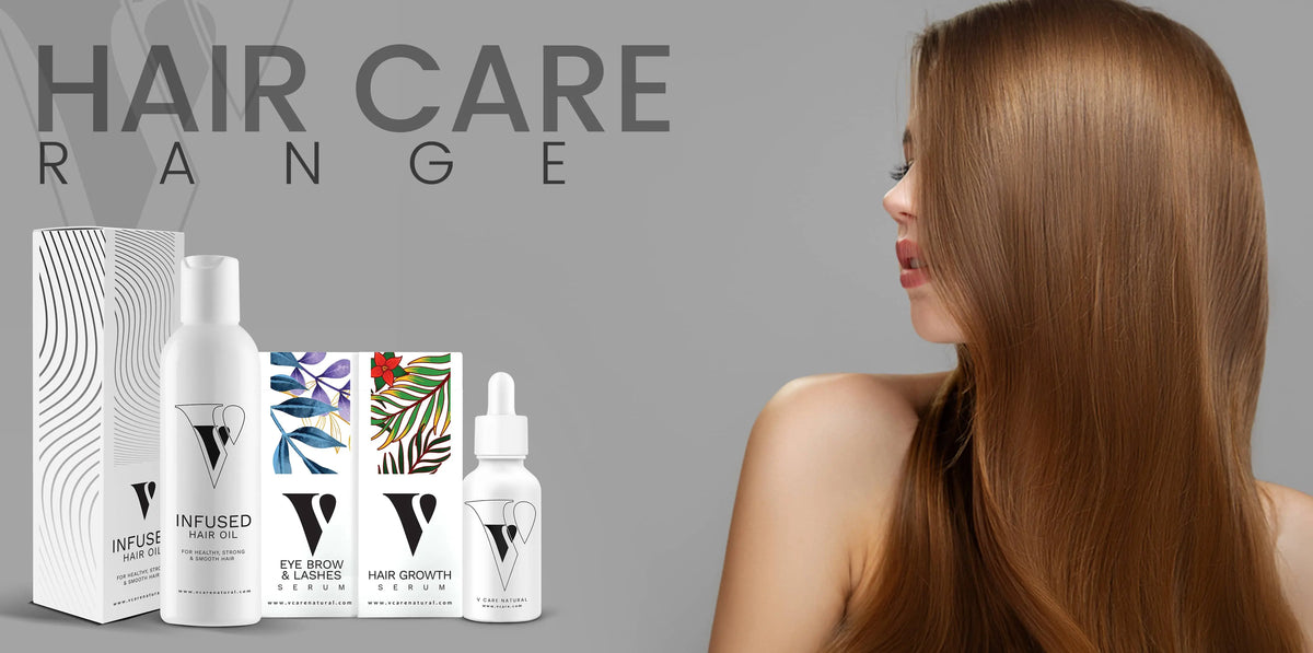 VCARE Natural hair care products homepage banner