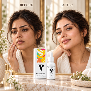 Before and after for نیاسینامائڈ سیرم - 30ml