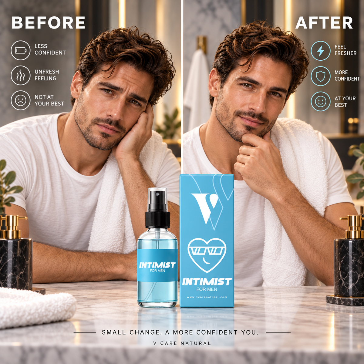 Before and after for د نارینه وو لپاره Intimist Body Fragrance - 50ml