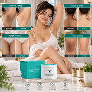 VCARE Natural Private Part Whitening Cream before and after results for dark underarms, inner thighs, neck and kneesپرائیویٹ پارٹ وائٹننگ کریم - 30 گرام