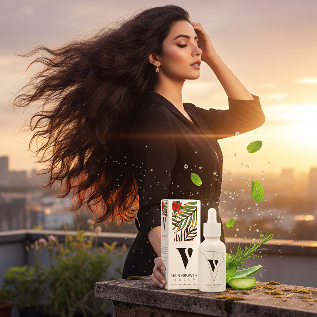 Frizz Free Thick Long Hairs Holding Hair Growth Serum Vcare Natural