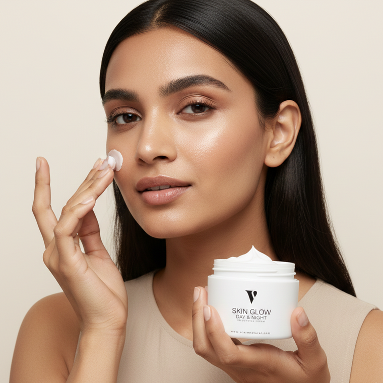 VCARE Natural Skin Glow Day/Night Cream - 30gm – product presentation in Pakistan