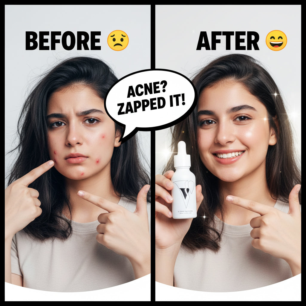 Lightweight acne control serum texture results before after