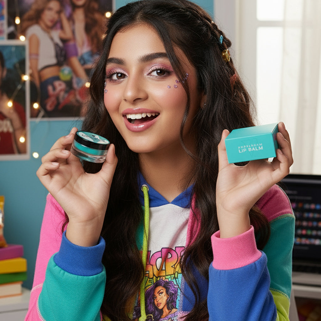 Naturally soft and shiny lips using bubble gum lip balm
