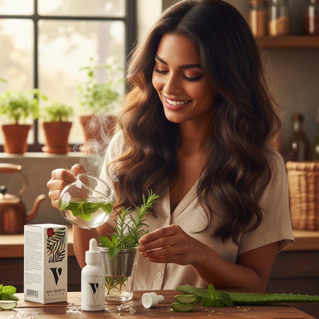 Lightweight hair growth serum texture