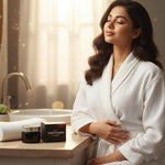 Illustration showing correct application area for vaginal tightening powder
