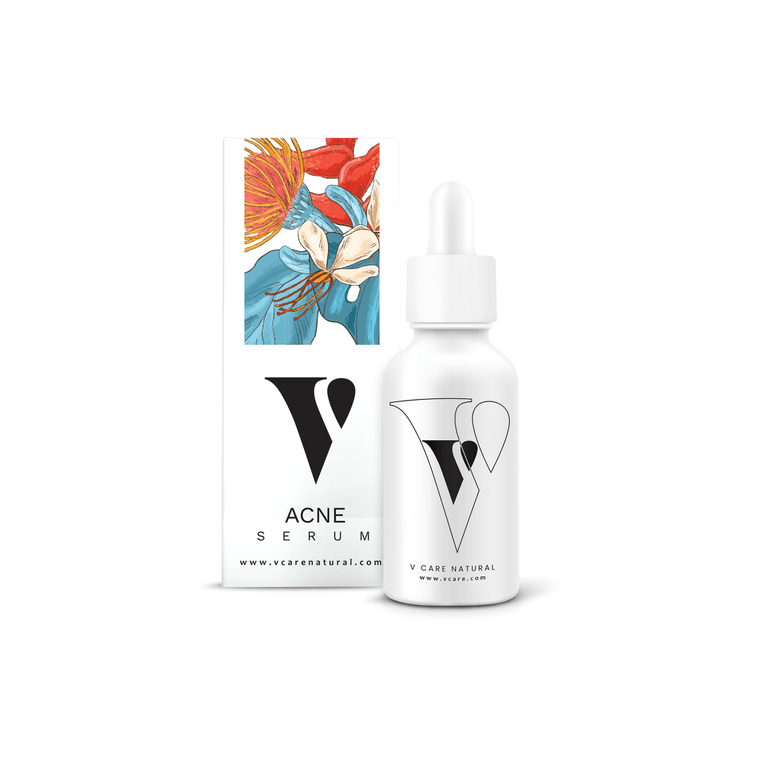 VCARE Natural Acne Serum - 30ml – product packaging in Pakistan