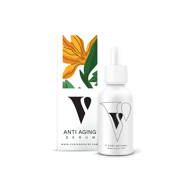VCARE Natural Anti-Aging Serum - 30ml – product packaging in Pakistan