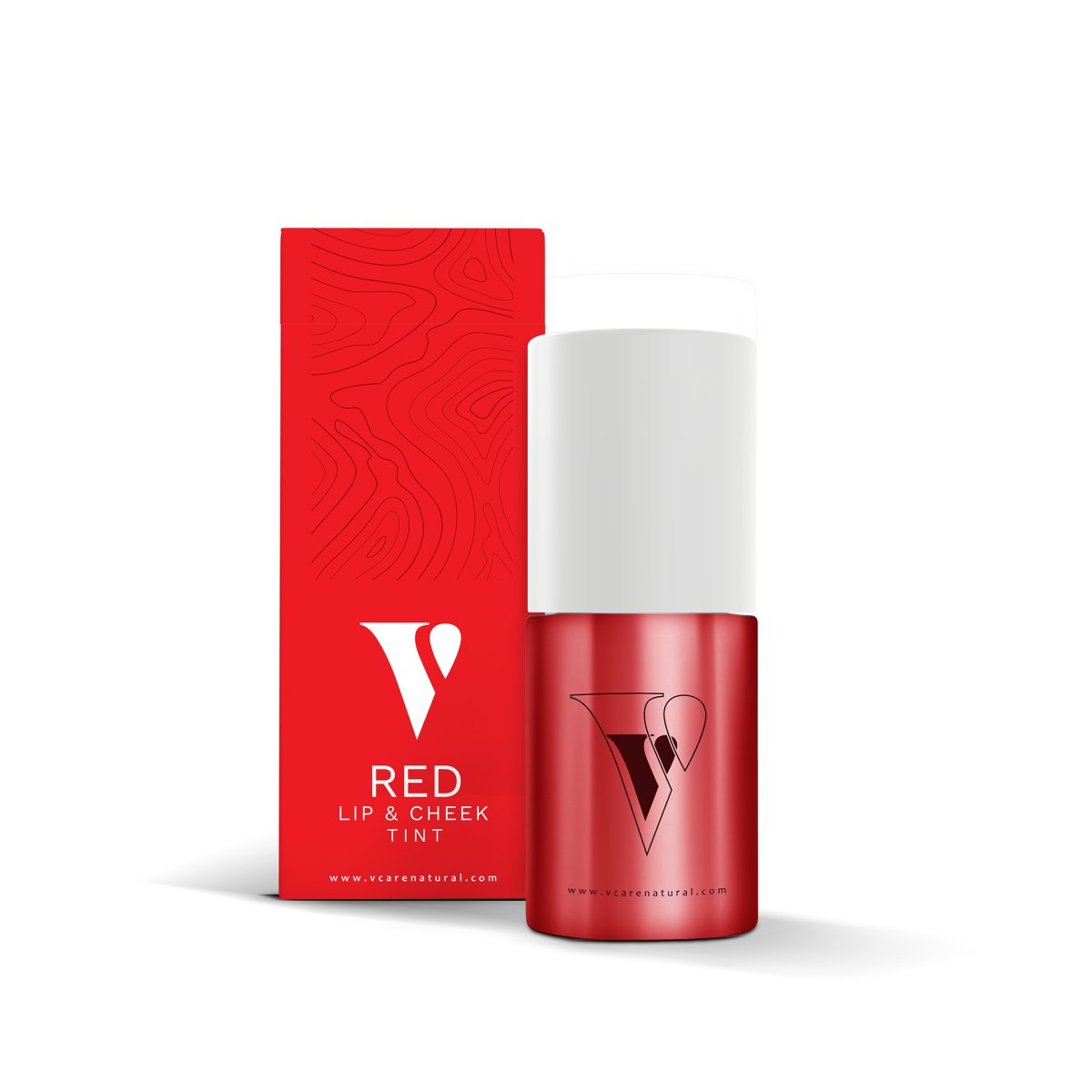 VCARE Natural Red Lip & Cheek Tint - 15ml – product packaging in Pakistan