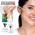 Applying under eye serum using gentle tapping motion